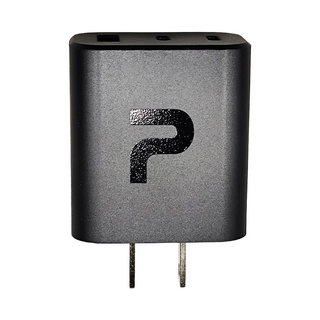 POLYWELL 寶利威爾 30W三孔PD氮化鎵快充頭 PW15-T05-A101, 48mm, 槍灰色, 1個