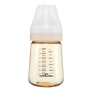 speCtra 貝瑞克 PPSU奶瓶 S號 0~3個月, 米黃色, 160ml, 2個