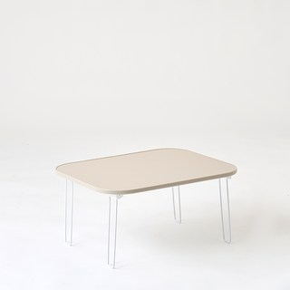 maisondecommema 圓角方形折疊桌 S, 米色