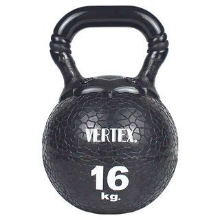 VERTEX 橡膠甩壺鈴 安全壺鈴 重量訓練 健身家用, 黑色, 16kg, 1個