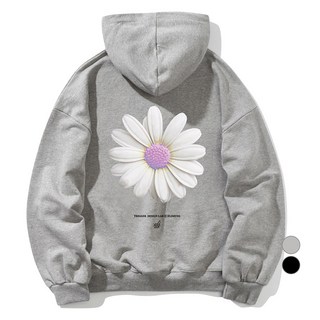 Elimeno 男女通用 EL 雛菊毛圈布寬鬆連帽T恤