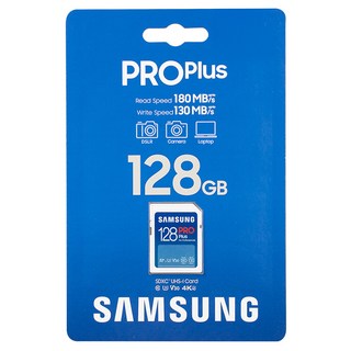 SAMSUNG 三星 2024 PRO Plus SD 記憶卡 單眼 數位相機 攝影機 筆電, 128GB, 1個