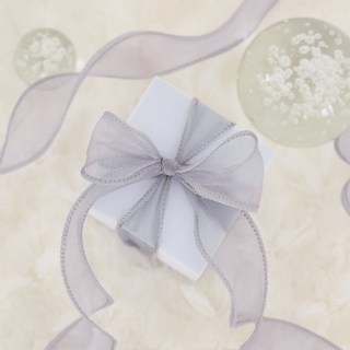 gilgri 花束禮品包裝緞帶, 9m, 08灰色