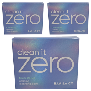 BANILA CO 芭妮蘭 台灣公司貨 ZERO 零感肌瞬淨卸妝霜 積雪草舒敏, 100ml, 3件