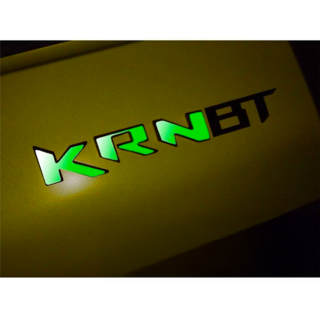 SYM KRN LOGO 機車貼紙 車身LOGO改色反光貼, 綠色, 1個