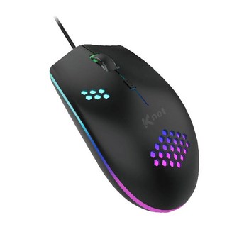 KTnet 廣鐸 M7 LED閃漾蜂巢光學鼠USB 七彩LED變換 蜂巢洞透光設計 DPI可切換, KTMS276U, 黑色