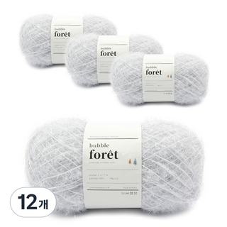 brandyarn 泡泡Foret磨砂針織紗, 12個, 60銀灰色