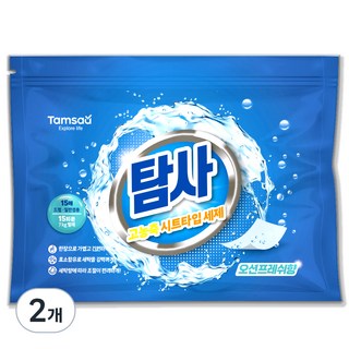탐사 고농축 시트세제 오션프레쉬향, 15개입, 2개