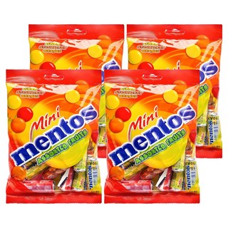 mentos 曼陀珠 迷你曼陀珠 綜合水果口味, 150g, 4袋