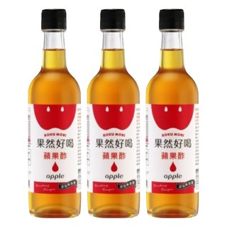 KOKUMORI 穀盛 果然好喝蘋果酢, 360ml, 3瓶