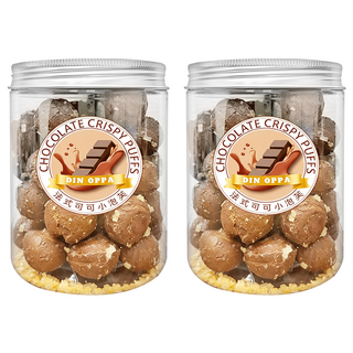 DIN OPPA 法式可可小泡芙, 80g, 2罐