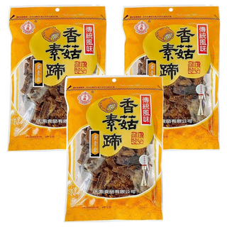 天素食品 香菇素蹄 獨門佐料配方滷製 口感如素肉乾軟Q有嚼勁, 180g, 3包