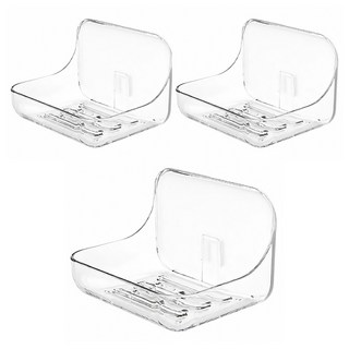 輕奢風浴室置物架 3個, 透白色, 1組