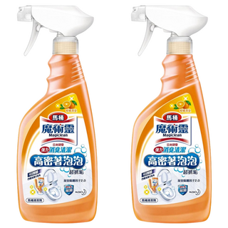 Kao 花王 Magiclean 魔術靈 台灣公司貨 高密泡馬桶清潔劑 噴槍式 柑橘消臭, 500ml, 2瓶