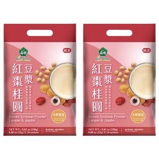 薌園 紅棗桂圓豆漿粉, 冷熱皆宜, 250g, 2袋
