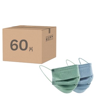 明基健康生活 幸福物語 兒童 小臉 平面醫療口罩 未滅菌, 薄荷綠 + 海水藍, 30片, 2盒