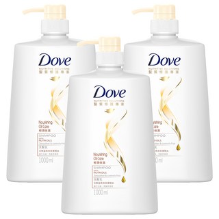 Dove 多芬 輕潤保濕洗髮乳, 1L, 3瓶