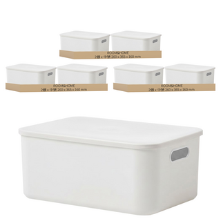 ROOM&HOME 萬用儲藏室收納箱, 白色, 6個
