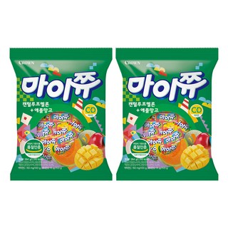 CROWN 皇冠 My chew軟糖 哈密瓜&芒果口味, 284g, 2袋