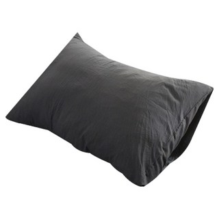 【德利生活】日暮暖色素色枕頭套 深灰色 親膚透氣 簡約素色 枕頭保護套, 1入, 48 x 74cm