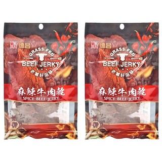 德昌 麻辣牛肉乾 草飼好滋味, 100g, 2包