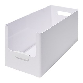 懶角落 櫥櫃收納筐 加深 ABS+PP, 中號, 1個, 白色