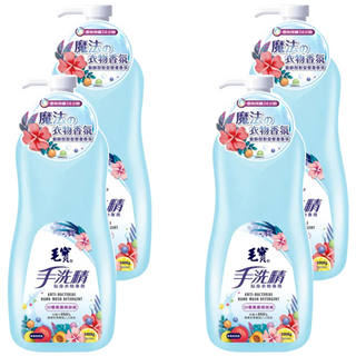 毛寶 手洗精 貼身衣物專用 清新香氣 去除異味 細密泡沫 深層去污 中性溫和配方 不傷衣物, 1kg, 4瓶