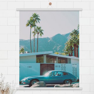 室內裝飾現代風House Blue海報+掛軸套組, 白木色