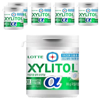 롯데자일리톨 알파 오리지날, 86g, 6개