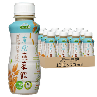 統一生機 有機燕麥飲, 290ml, 12瓶
