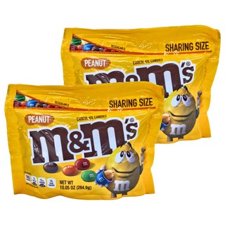 M&M's 經典花生糖衣巧克力分享包，284.9g, 2包