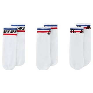 NIKE 耐吉 U NK NSW EVERYDAY ESSENTIAL 男女基本款短襪, 白色, 3雙