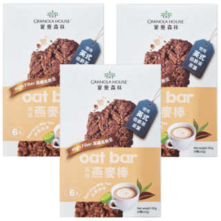 GRANOLA HOUSE 宴麥森林 燕麥棒 伯爵奶茶, 高纖高飽足 6個 Set, 192g, 3盒