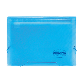 珠友文化 A4風琴夾 鬆緊帶 12層 13格 可放A4尺寸文件, 藍色, 1個