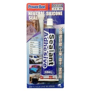 PowerBon 錫宏興業 中性矽酮膠 3 oz.(透明), 1入