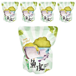 澎湖伯 芥末山葵風味魚皮 澎湖特產酥脆涮嘴, 5包, 70g