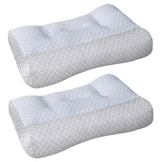 HONDONI 日式反牽引護頸枕 夏日冰絲款 柔軟透氣, 2個, 60 x 40 x 10cm