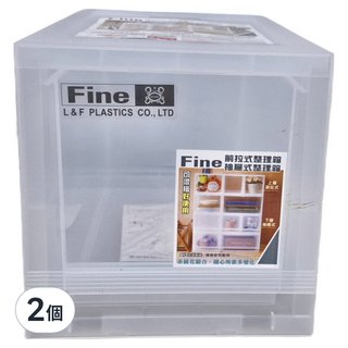 KEYWAY 聯府 抽屜式整理箱 8L, 透明色, 2個