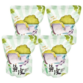 澎湖伯 芥末山葵風味魚皮 酥脆涮嘴 獨立包裝方便攜帶, 4包, 70g