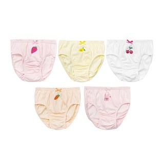 BASE ALPHA ESSENTIALS 女童款棉質三角內褲5件組