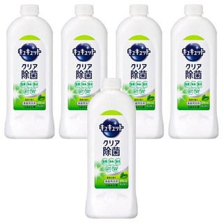 Kao 花王 Cucute 珂珂透 餐具洗碗精補充瓶 綠茶香 370ml, 5瓶