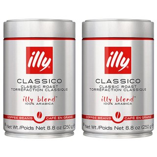 illy 意利 Classico中烘培咖啡粉, 無研磨咖啡豆, 250g, 2罐