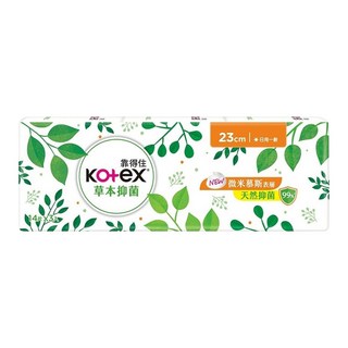 Kotex 靠得住 草本抑菌衛生棉, 23cm, 42片, 1組