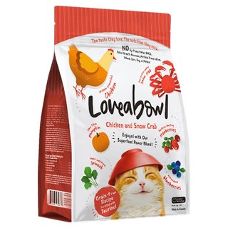 Loveabowl 囍碗 天然無穀全齡貓乾糧 雞肉雪蟹配方 4.1公斤 加拿大製造, 雞肉 + 雪蟹, 4.1kg, 1袋