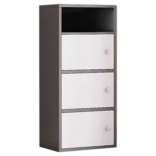 家工場三門一格收納櫃 NS_441-HX, 灰色 + 白色, 42*30*89cm
