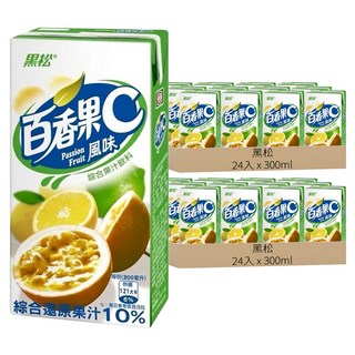 黑松 果汁C系列 百香果, 300ml, 48入