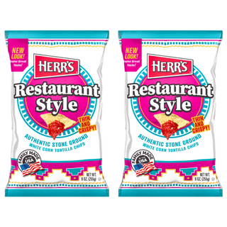 HERR'S 賀氏 Restaurant Style 原味白玉米片, 薄脆口感, 255g, 2包