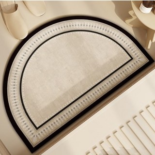 菓拉小舖 珪藻土浴室吸水軟墊 羅馬莊園 60*40cm, 超強吸水力，柔軟舒適，易於清潔, 1入