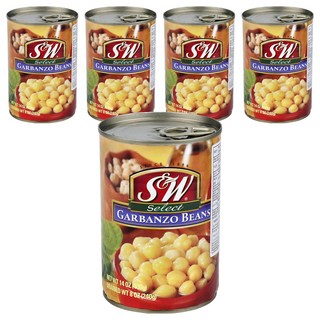 S&W 鷹嘴豆罐頭, 400g, 5個