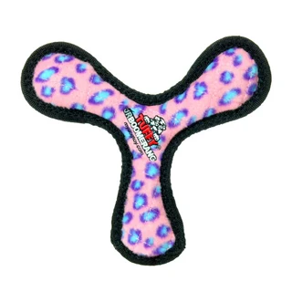 TUFFY 耐咬三角飛盤, 無毒羊毛, 啾啾球 x3, 耐咬度8顆牙, 20*20*3cm, 粉紅色, 1個